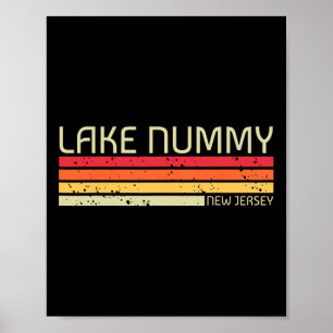 Lake Nummy New Jersey Funny Fishing Camping Summer Poster