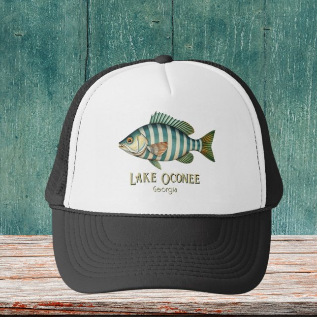 Lake Oconee Georgia nautical fish Trucker Hat (Creator Uploaded)