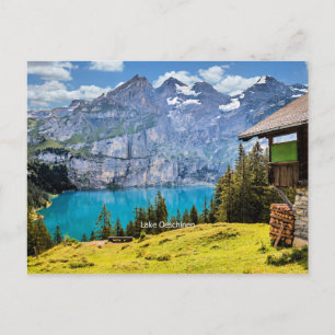 Lake Oeschinen scenic photograph Postcard