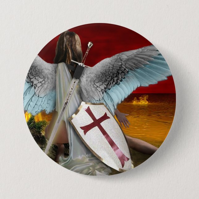 lake of fire 7.5 cm round badge (Front)