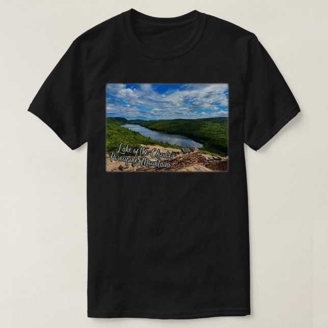 Lake of the Clouds in the Porcupine Mountains T-Shirt (Design Front)