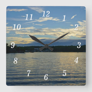 Lake Of The Ozarks Blue Sunset Wall Clock