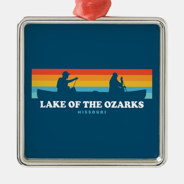 Lake Of The Ozarks Missouri Canoe Metal Ornament (Front)