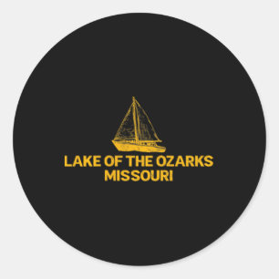 Lake Of The Ozarks Missouri Outdoors Vintage Front Classic Round Sticker