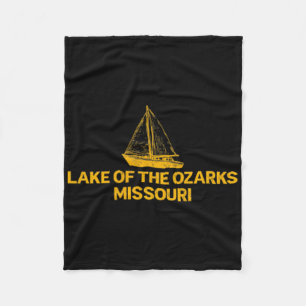 Lake Of The Ozarks Missouri Outdoors Vintage Front Fleece Blanket