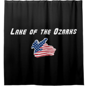 Lake of the Ozarks Missouri Patriotic Eagle Shower Curtain