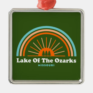 Lake Of The Ozarks Missouri Rainbow Metal Ornament