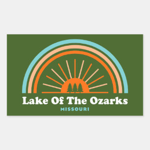 Lake Of The Ozarks Missouri Rainbow Rectangular Sticker