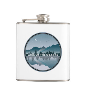 Lake Of The Ozarks Missouri Reflection Hip Flask