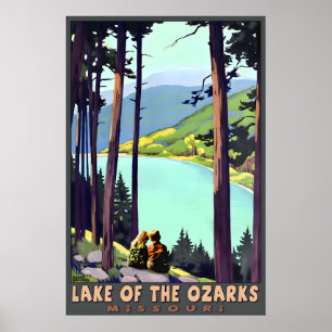 Lake of the Ozarks Missouri Travel Poster Art