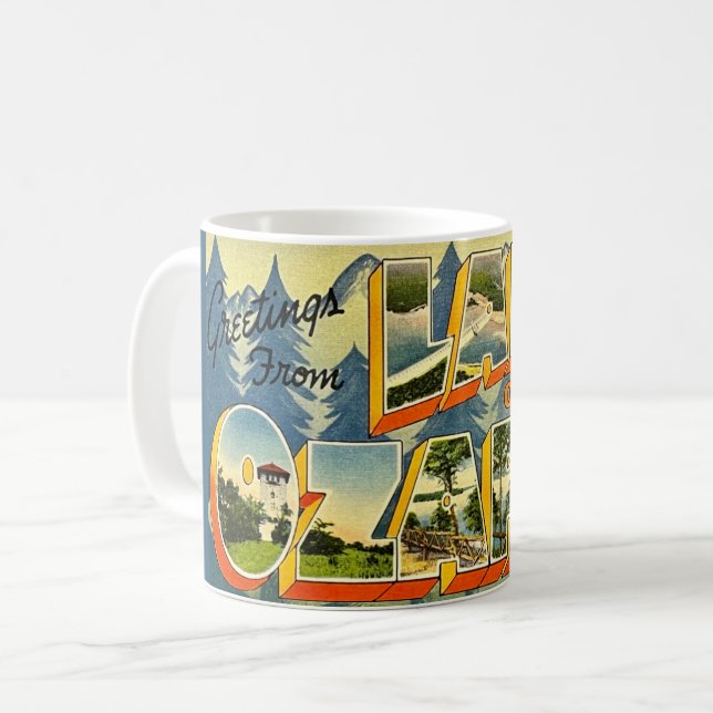 Lake of the Ozarks Postcard Mug (Front Left)