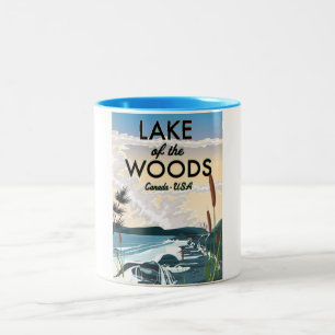 Lake of the Woods USA canada Two-Tone Coffee Mug