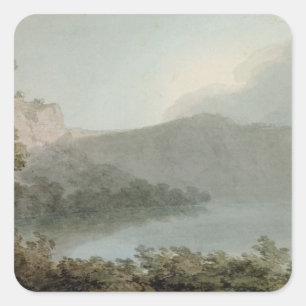 Lake of Vico Between Rome and Florence, 1783 (grap Square Sticker