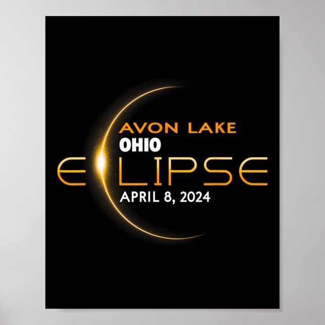 Lake Ohio Total Solar Eclipse 2024  Poster (Front)