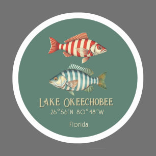 Lake Okeechobee Florida Custom-Cut Vinyl Sticker
