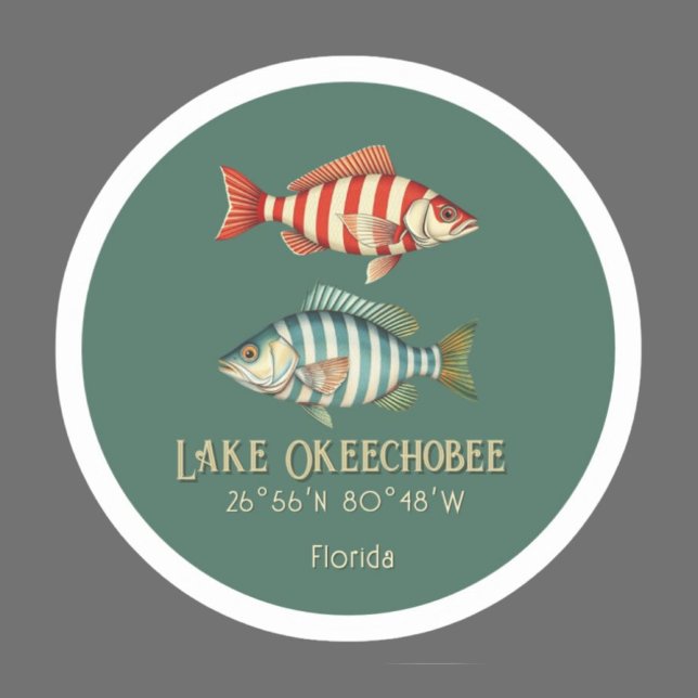 Lake Okeechobee Florida Custom-Cut Vinyl Sticker (Creator Uploaded)