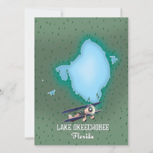 Lake Okeechobee Florida map.