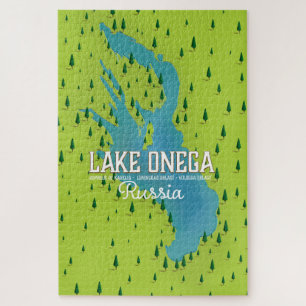 Lake Onega, russia, Travel map Magnet Jigsaw Puzzle