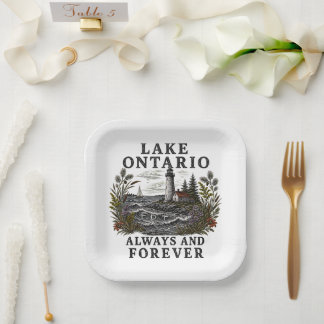 Lake Ontario Always And Forever Paper Plate