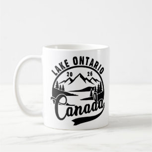 Lake Ontario Black & White Scenic Graphic Coffee Mug