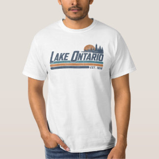Lake Ontario EST 1656 Sun Retro T-Shirt