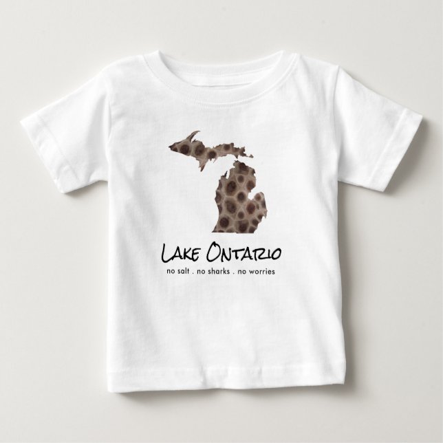 Lake Ontario - humour - Petoskey stone design Baby T-Shirt (Front)