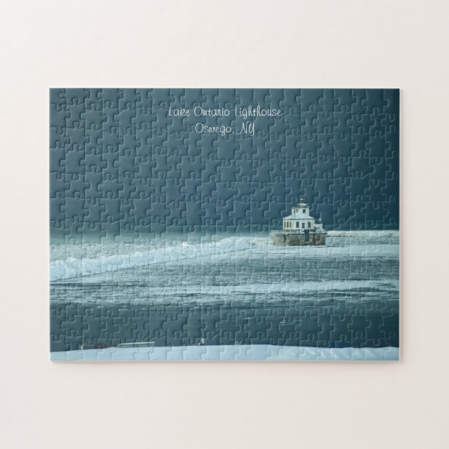 Lake Ontario Lighthouse "Calm Before The Storm" Jigsaw Puzzle (Horizontal)