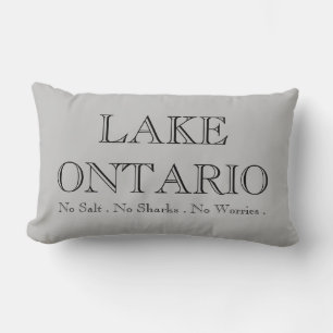 LAKE ONTARIO no salt no shark no worries Lumbar Cushion