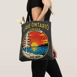Lake Ontario Pop Art Sunset Canada Tote Bag