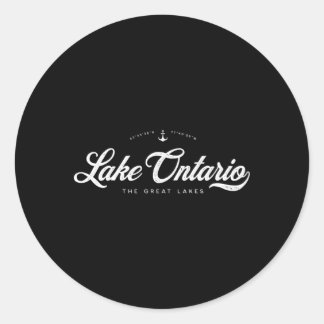 Lake Ontario The Great Lakes Classic Round Sticker