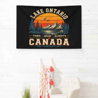 lake ontario then now always canada retro banner