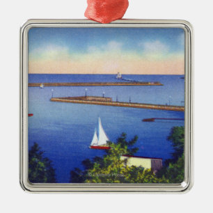 Lake Ontario View Metal Tree Decoration
