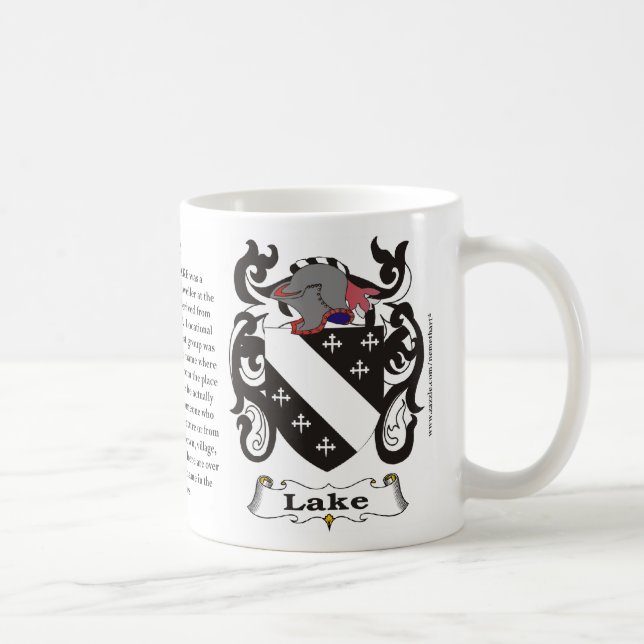 Lake, Origin, Meaning and the Crest Coffee Mug (Right)