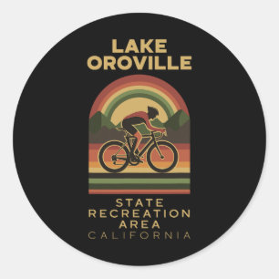 Lake Oroville State Recreation Area Mountain Bikin Classic Round Sticker