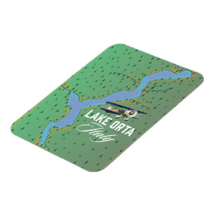 Lake Orta Italy lake map Magnet