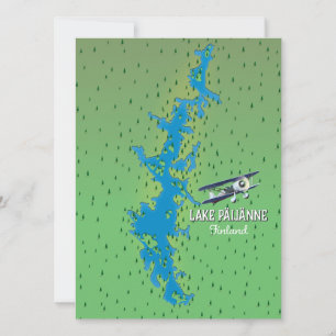 Lake Päijänne Finland beautiful map