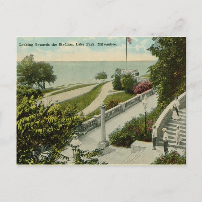 Lake Park, Milwaukee Vintage Postcard (Front)