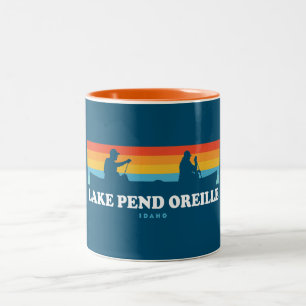 Lake Pend Oreille Idaho Canoe Two-Tone Coffee Mug