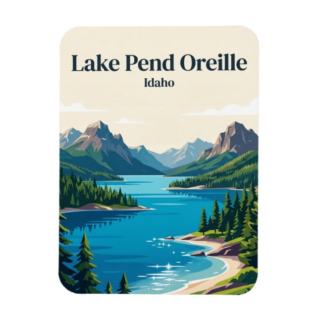 Lake Pend Oreille Idaho Magnet (Vertical)