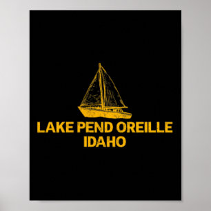 Lake Pend Oreille Idaho Outdoors Vintage Front And Poster