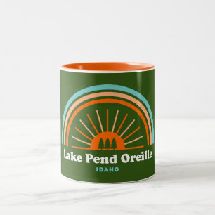 Lake Pend Oreille Idaho Rainbow Two-Tone Coffee Mug