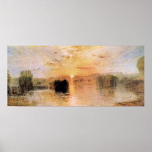Lake Petworth sunset by Joseph Mallord Turner Poster