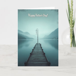 Lake Pier Fathers Day Decor Card