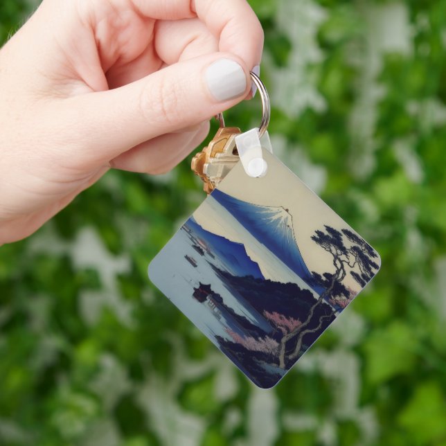Lake, Pine and Mountain - Japan Key Ring (Hand)