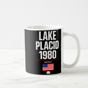 Lake placid 1980 hockey vintage usa puck new york coffee mug