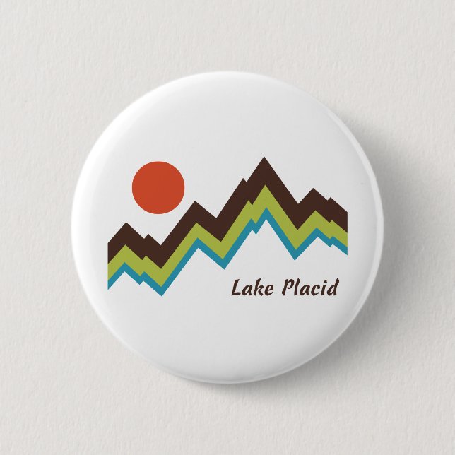 Lake Placid 6 Cm Round Badge (Front)