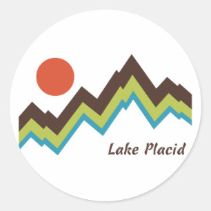 Lake Placid Classic Round Sticker