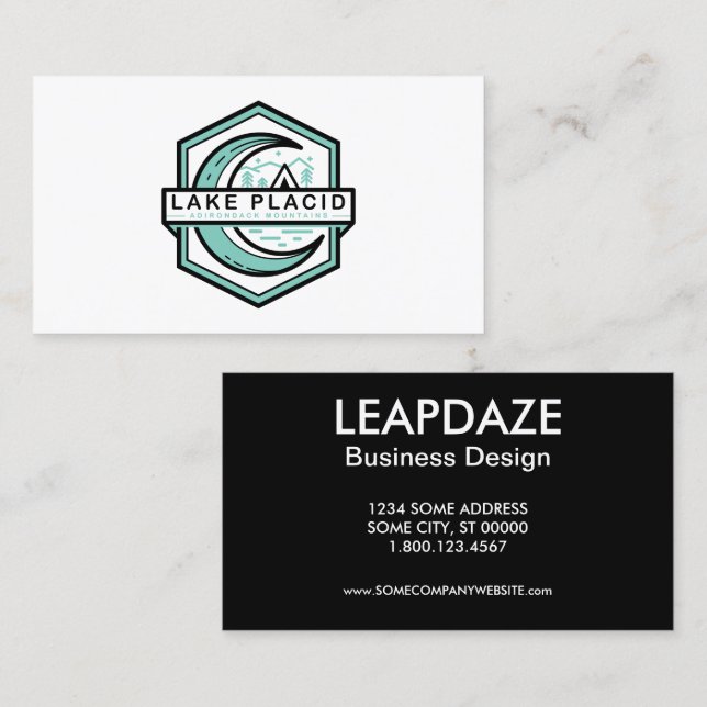 LAKE PLACID moon hexa Business Card (Front/Back)