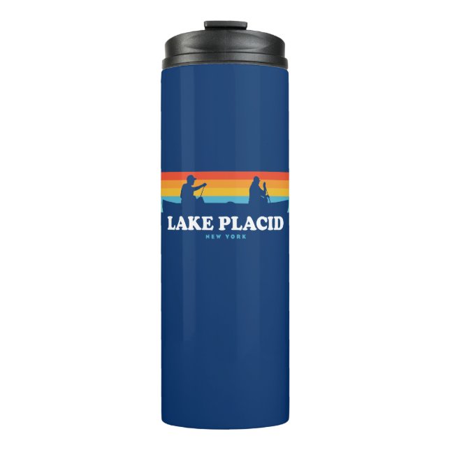 Lake Placid New York Canoe Thermal Tumbler (Front)