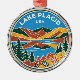 Lake Placid New York Metal Ornament